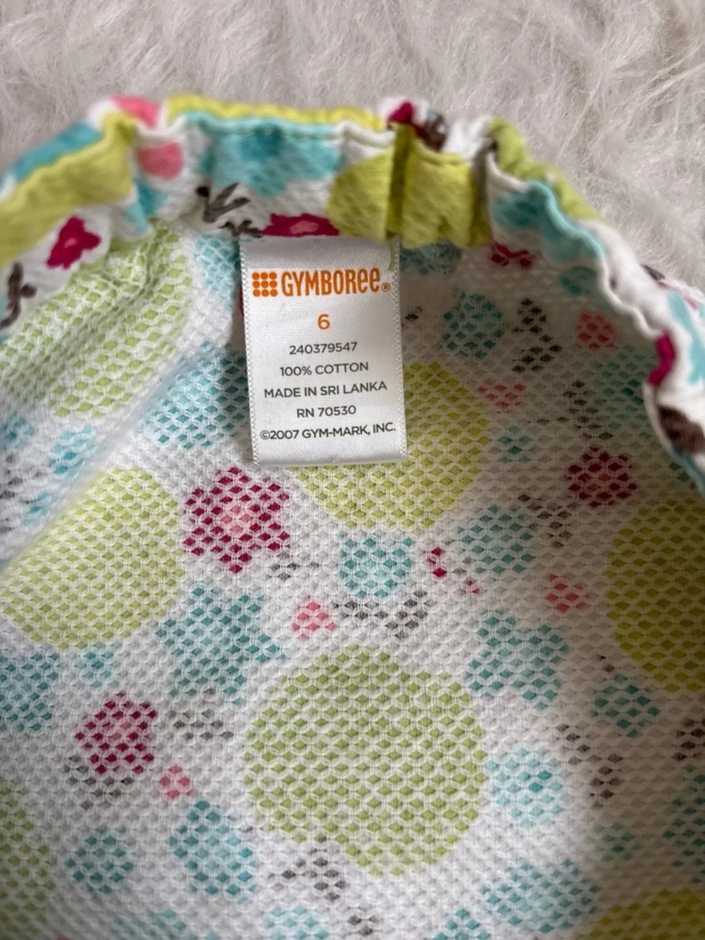 Gymboree Girl’s Bright Multi-Color Apple & Floral Print Halter Dress